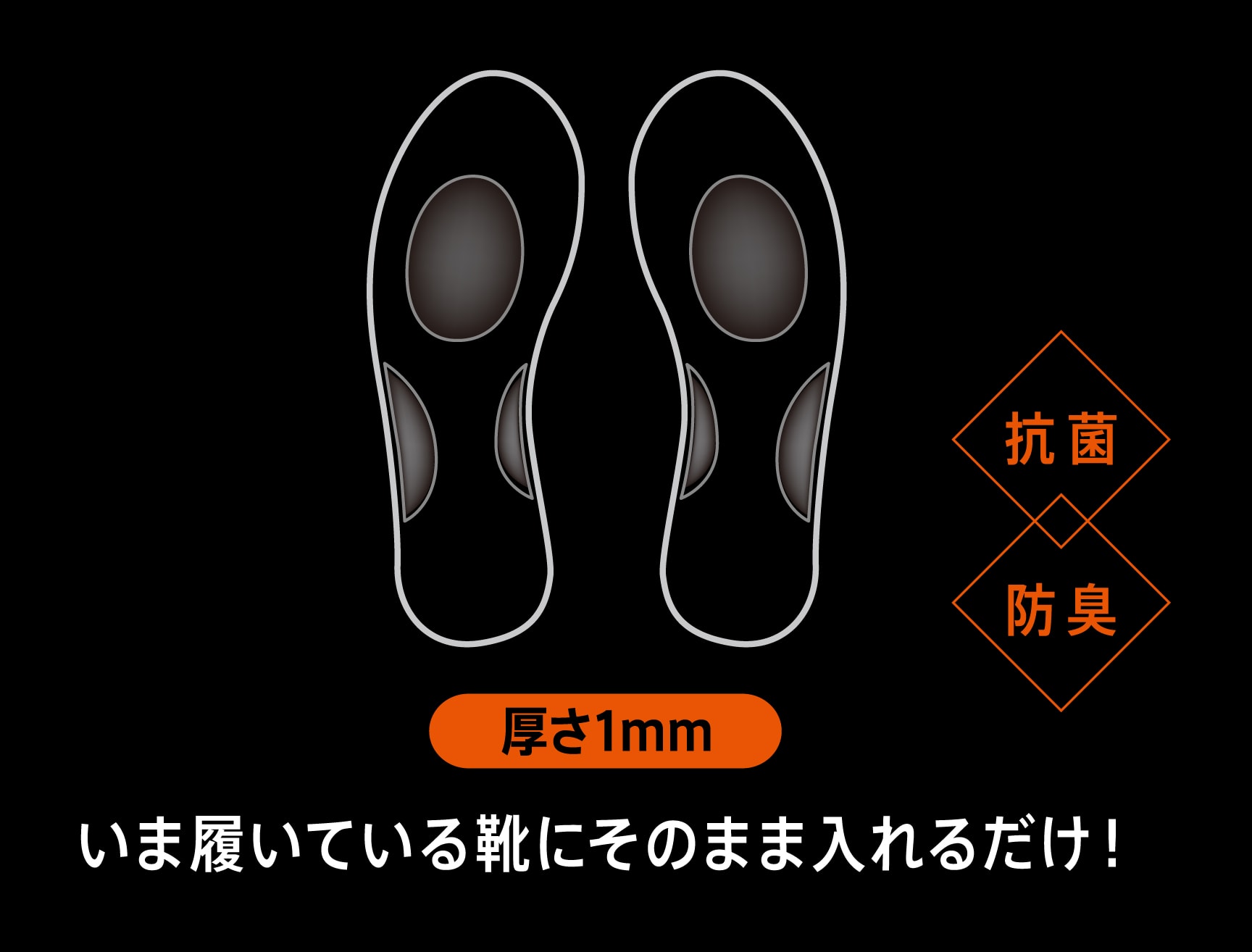 抗菌・防臭 今履いている靴に入れるだけ！